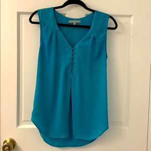 Teal flowy sleeveless top